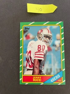 JERRY RICE ROOKIE 1986 TOPPS FOOTBALL #161 SAN FRANCISCO 49ERS 40 - Picture 1 of 6