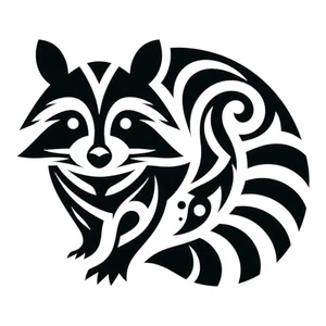 Tribal Raccoon GLOSS Vinyl Decal Sticker window car van wall campervan caravan - Picture 1 of 46