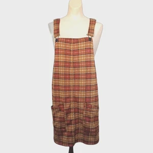 NOBO No Boundaries Overall Kleid Pullover kariert Herbstfarben rost gold Junior XL - Bild 1 von 9