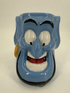 Disney Aladdin Genie 3D Coffee Mug Cup Vintage 90s Ceramic Blue Lrg Hair Handle - Picture 1 of 9