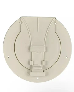 JR Products Utility Pole Storage Access Hatch Colonial White RV Camper Trailer - Picture 1 of 5