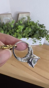 Juicy Couture 2008 Verlobungsring Clip Charm oder Anhänger Silber & Gold - Bild 1 von 5