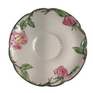 Vintage Franziskaner Wüstenrose Steingut Kaffee Tee Untertasse Made in USA Stempel - Bild 1 von 6