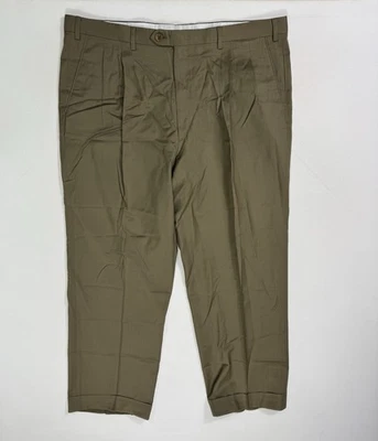Pantalones de vestir de lana Brioni Ortisei para hombre 39x27 beige con puños pierna recta plisados Foto 1 de 4