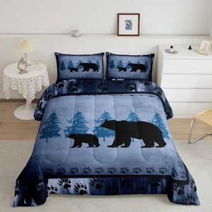 Feelyou Bear Comforter Set Boys Girls Farmhouse Wild Animal Comforter Rustic ... - Picture 1 of 6