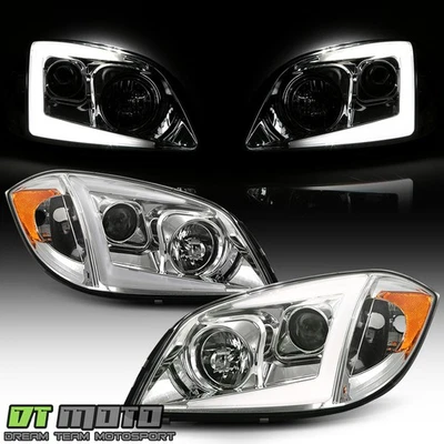 2005-2010 Chevy Cobalt Chrome LED Tube Projector Headlights Headlamps Left+Right - Изображение 1 из 4