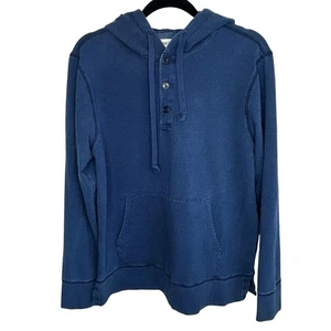 Todd Snyder Henley Hoodie Mens Medium Grunge Preppy Athleisure Coastal Heritage - Picture 1 of 9