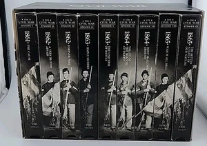The Civil War Set Of 9 VHS Tapes 1861-1865 By Ken Burns Time Life Video - Picture 1 of 22