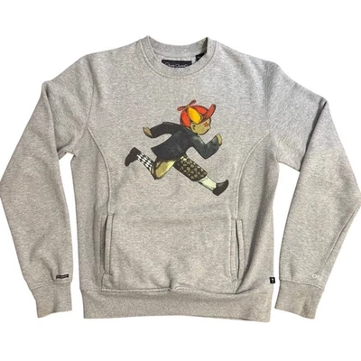 Play Cloths Our Gang Running Jack Crewneck Pullover Sweatshirt Gray Unisex Small - Image 1 of 4