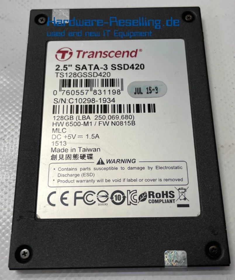 Transcend SSD420 128GB 2,5" SATA III 6G TS128GSSD420 - Bild 1 von 1