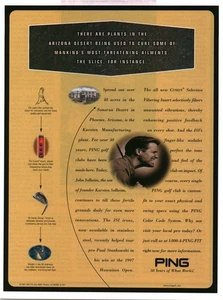 1997 PRINT AD - PING GOLF AD - PING CUSHIN SELECTIVE FILTERING INSERT AD - PING - Picture 1 of 1