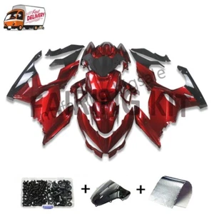 FSM Injection Red ABS Full Fairing Fit Kawasaki Ninja 2018-2023 EX400 e088 - Picture 1 of 18