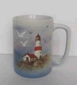 Vtg Otagiri Lighthouse Coffee Mug with Seagulls and Sailboats - Made in Japan - Picture 1 of 8