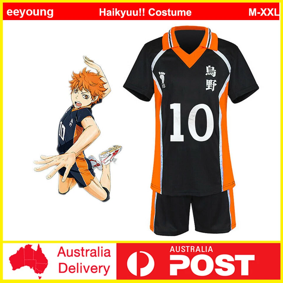 Haikyuu!! Karasuno High School Shoyo Hinata Cosplay Costume Jersey Party Outfits - Image 1 of 4