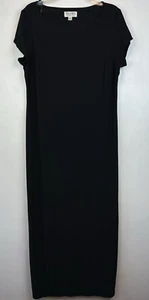 Vintage schwarzes Maxikleid Damen L 90er Y2K Whimsigoth Grunge dunkel feminin Goth - Bild 1 von 7