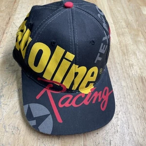 Texaco Havoline Racing Hat Black Yellow Red Snap Back Splash - Picture 1 of 8