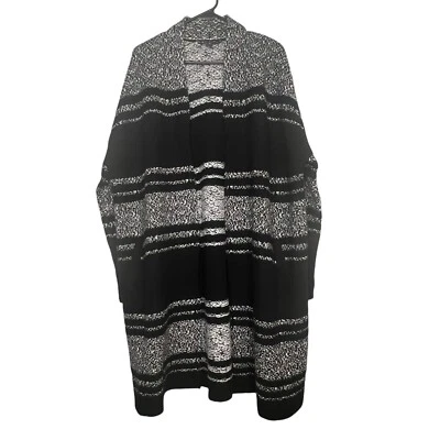 Suéter Athleta Lana Cachemira Punto Panorama Envolvente Mujer Talla XL Negro Foto 1 de 4