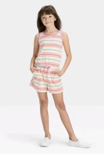 Girls' Cross Back Knit Romper - Cat & JackS 6/7 - Picture 1 of 2