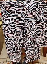 NWT Joe Boxer Children's Flannel 2 Piece Pajama Set Rainbow Zebra Stripes XL