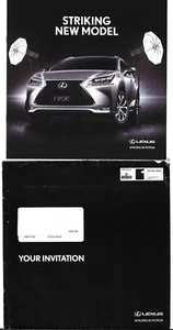 Lexus NX Launch Event Invitation Late 2014 UK Market Mailer Sales Brochure - Picture 1 of 1
