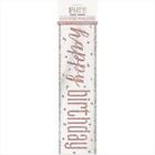 Rose Gold Birthday Banner Foil 9ft Happy Birthday Party Door Wall Decoration