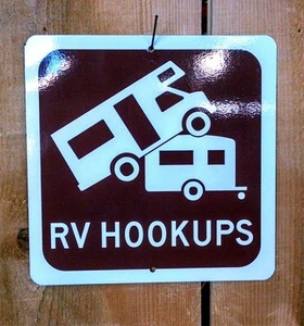 RV Conexiones Recreación Humoroso Divertido Símbolo Ruta Letrero de Carretera - Imagen 1 de 1