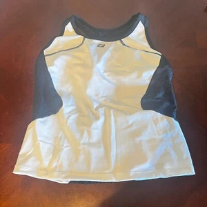 sugoi Womens Athletic Racerback Tank Top L/G White & Black Mesh - Picture 1 of 7