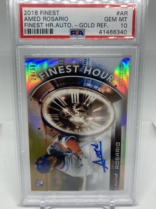 2018 Finest Hour Auto Gold /50 AMED ROSARIO #AR PSA 10 New York Mets
