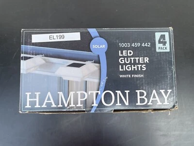 New Hampton BaySolar Powered IntegratedLED White Roof GutterLight (4-Pack) - Image 1 of 4