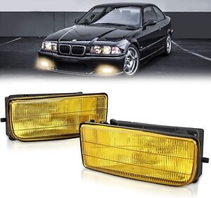 For 1992-1998 BMW 3 Series E36 M3 Factory Replacement Fit Fog Lights Yellow Lens