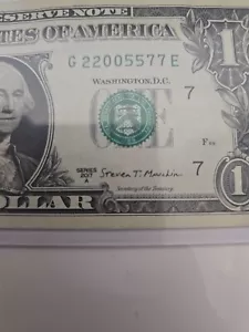 Fancy Serial Number $1 One Dollar 22005577 Quad Doubles, 4 Pairs - Picture 1 of 3