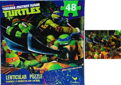 Nickelodeon Teenage Mutant Ninja Turtles 3-D Lenticular Jigsaw Puzzle 48 Piece - Image 1 of 4