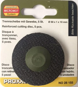 Disco de corte reforzado PROXXON para LWS 5 piezas 28155 de RDGTools - Imagen 1 de 4