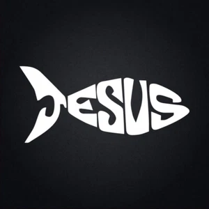 PEGATINA JESUS vinilo autocollant sticker coche pez adesivi pescado decal vinyl - Imagen 1 de 2
