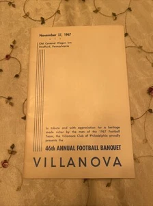 Villanova 46. jährliche Fußballbankett 27.11.1967 College-Programm gut - Bild 1 von 6