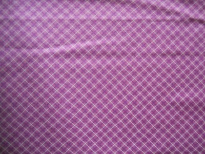 Kool Kats by Fabri Quilt Purple Fabric 1 Yard & 32" Diamonds Design One Piece - Image 1 of 3