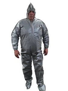DuPont Tychem CPF 2 size XL only coveralls disposable / hood and booties new - Picture 1 of 8