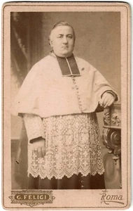 Cdv Italie.Italia.Rome.Roma.Religieux.Prêtre.Curé.Photo Albuminée G.Felici.1880. - Picture 1 of 2