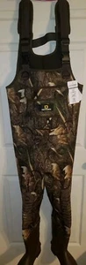 DRYCODE Waterproof Neoprene Camo Chest Waders. Color: REED GRASS. Size: M5/W7. - Picture 1 of 11