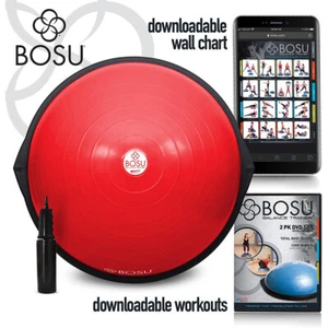 Bosu Home Gym The Original Balance Trainer 65 cm Diameter Red & Black (Open Box) - Picture 1 of 6