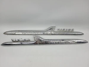 1958 CHEVROLET VIKING 60 TRUCK FRONT FENDER TRIM EMBLEM SPEARS PAIR RH LH - Picture 1 of 10