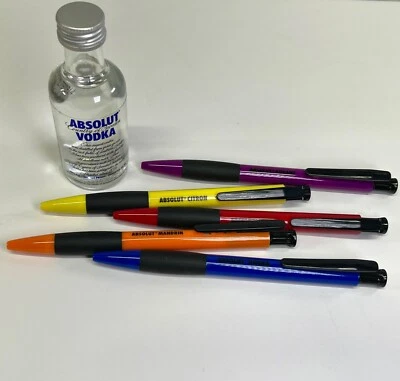 Absolut Vodka Flavors Rollerball Fine Point Click Pens pack, 5 pcs. - Rare!! - Image 1 of 4