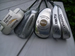 Left-handed Golf Club Bundle: 1 & 2 Iron, 5 Wood, 60 Degree Lob Wedge, Chipper - Picture 1 of 22