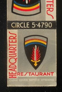 1940s Headquarters Restaurant 108 W. 49th St. Dwight D. Eisenhower WW2 NYC NY MB - Picture 1 of 1