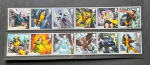 GB 2023 X-Men Stamp Set (12 Stamps) 2 Strips 6 x 1st/6 x 2nd MNH - Picture 1 of 1