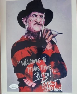 Foto 8x10 firmada auténtica de Robert Englund con certificado de autenticidad de la JSA y en inglés Freddy Krueger - Imagen 1 de 3