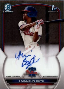 2023 Bowman Chrome Prospect Autographs #CPAEB Emaarion Boyd Auto - NM-MT - Picture 1 of 2