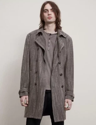 $1498 NWT New John Varvatos Collection Belted Trench Coat Jacket EU48 US38 - Image 1 of 4