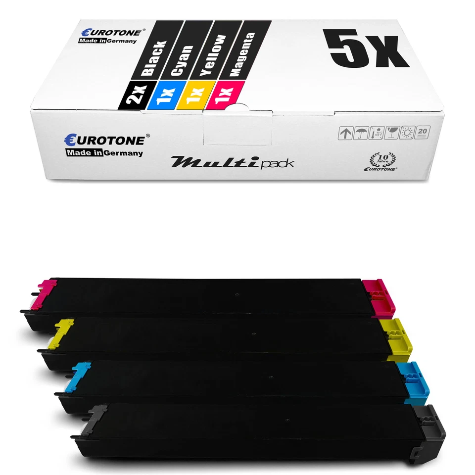 5x Toner f�r Sharp MX2310N MX3114N MX2310 MX2614N MX2010 MX3111U MX3114 CMYK - Bild 1 von 4