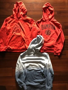 Lot 3 Boys Nike Old Navy Champion hoodie sweatshirt red blue tie dye Large L  - Picture 1 of 4